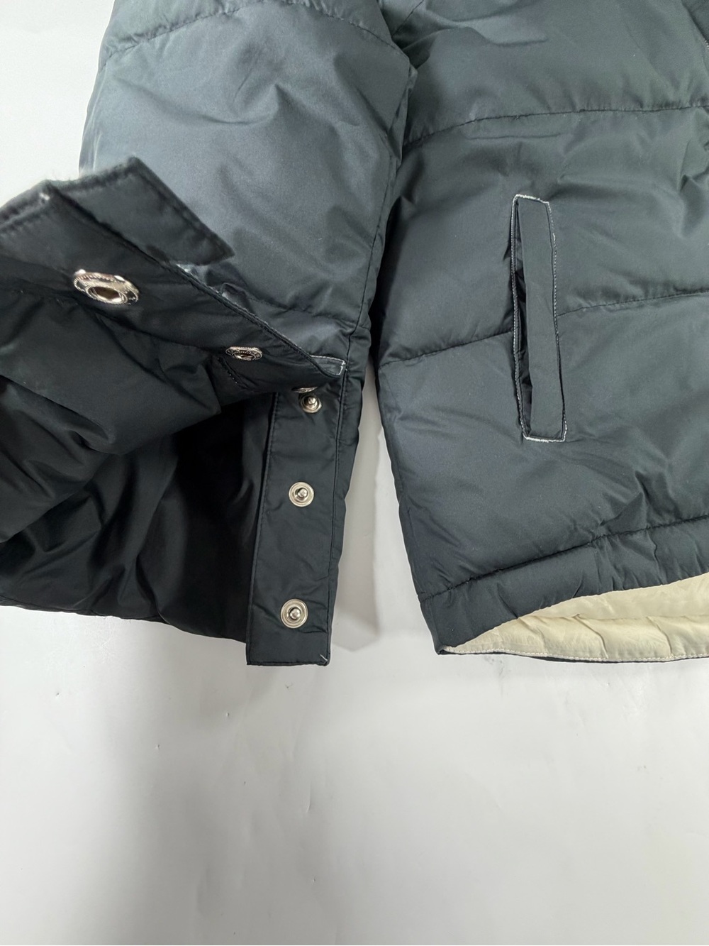 Reebok NFL Raiders Heavy Puffer Jacket Black Faux Fur Hood Mens XL Y2K Vintage - Picture 7 of 11